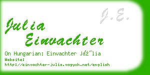 julia einvachter business card